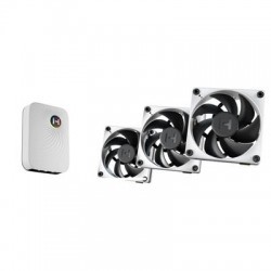 Hyte THICC FP12 120mm PWM Fan Cool White/Black 3 Pack + Nexus Portal NP50