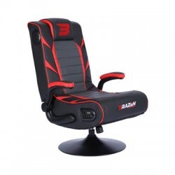 +NEW+BraZen Panther Elite 2.1 Bluetooth Surround Sound Gaming Chair Red